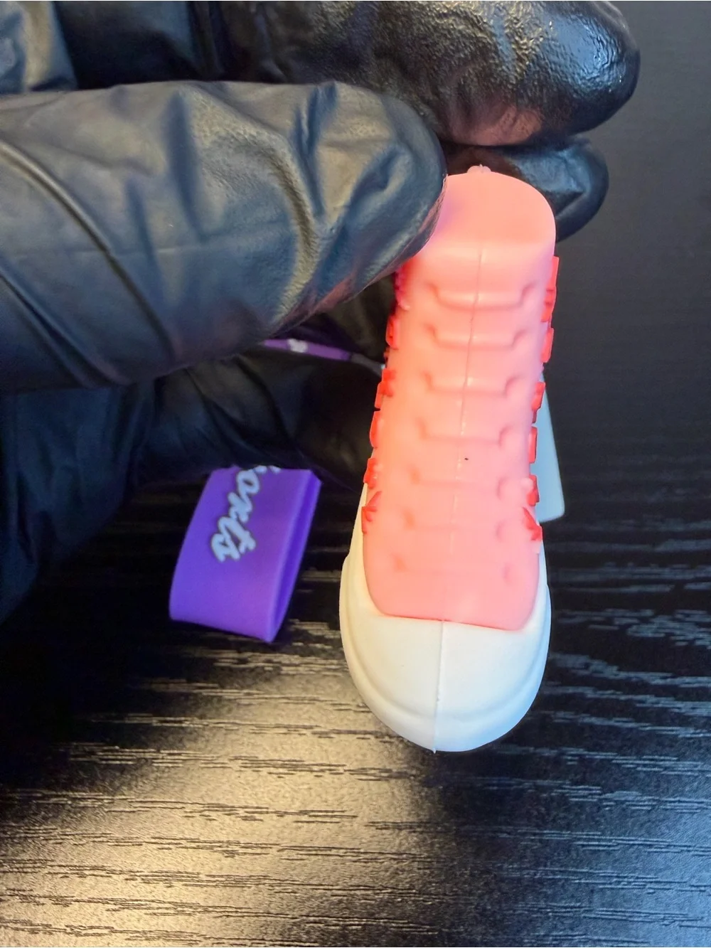 6 Pcs Colorful Mini Sneaker Keychain Set with Branded Straps GREAT GIFTS!!